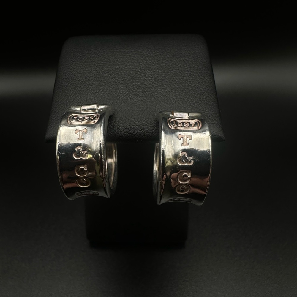 Auth tiffany and co huggie earrings